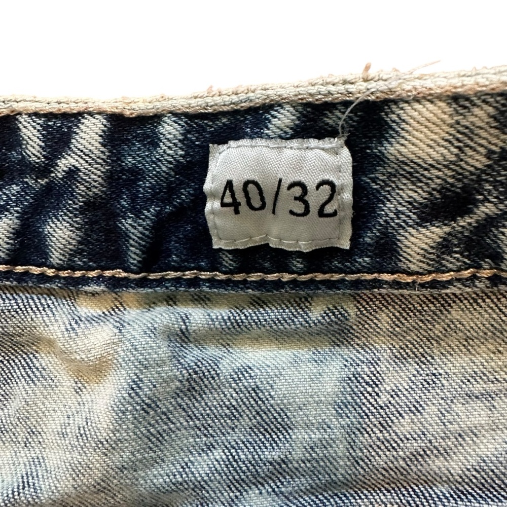 Smoke Rise Jeans Men's 40x32 Moto Pants Distressed Acid Wash Paint Splatter Y2K - Picture 10 of 12